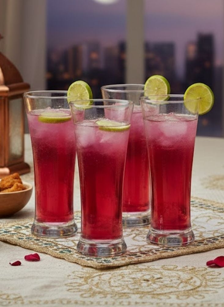 Premium Tall Drinking Glass Set – 6 Glasses Clear Glassware for Cold Beverages - Image 2